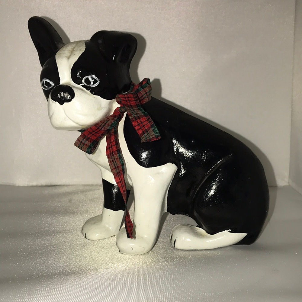 Unique VTG.Boston Terrier cast iron doorstop(A-38)